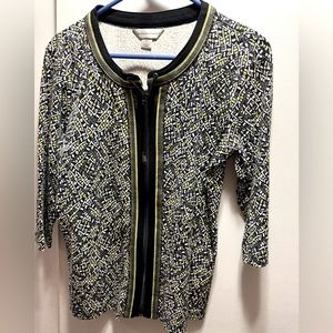 Christopher & Banks blouse with zip-up front